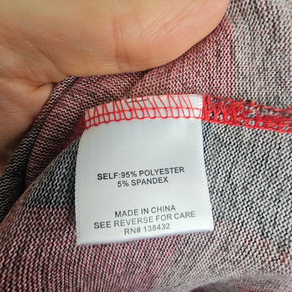 Modcloth Dress Women Plus Size 2X? Red Check Knit Shift Dress Pockets Academia - Picture 7 of 8